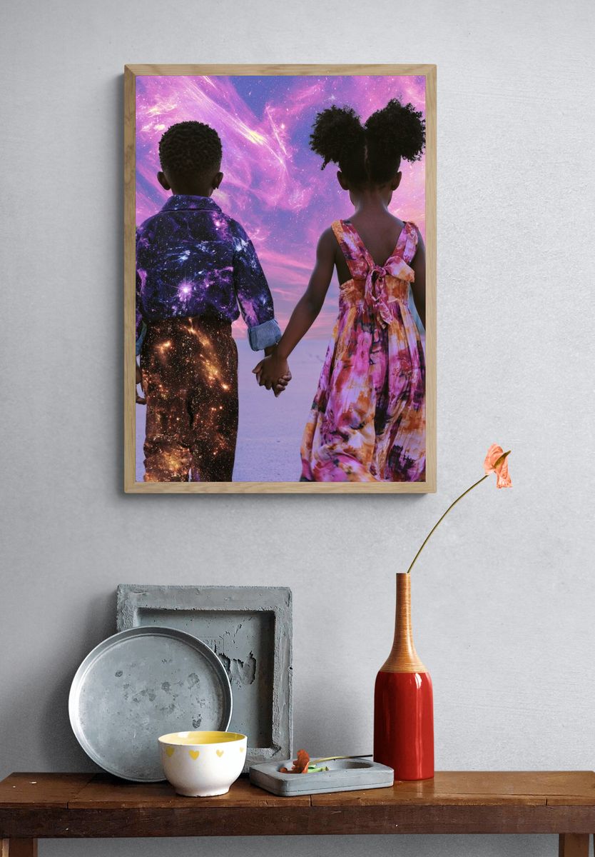 Rainy Cyberpunk Bedroom Print. — room view 3