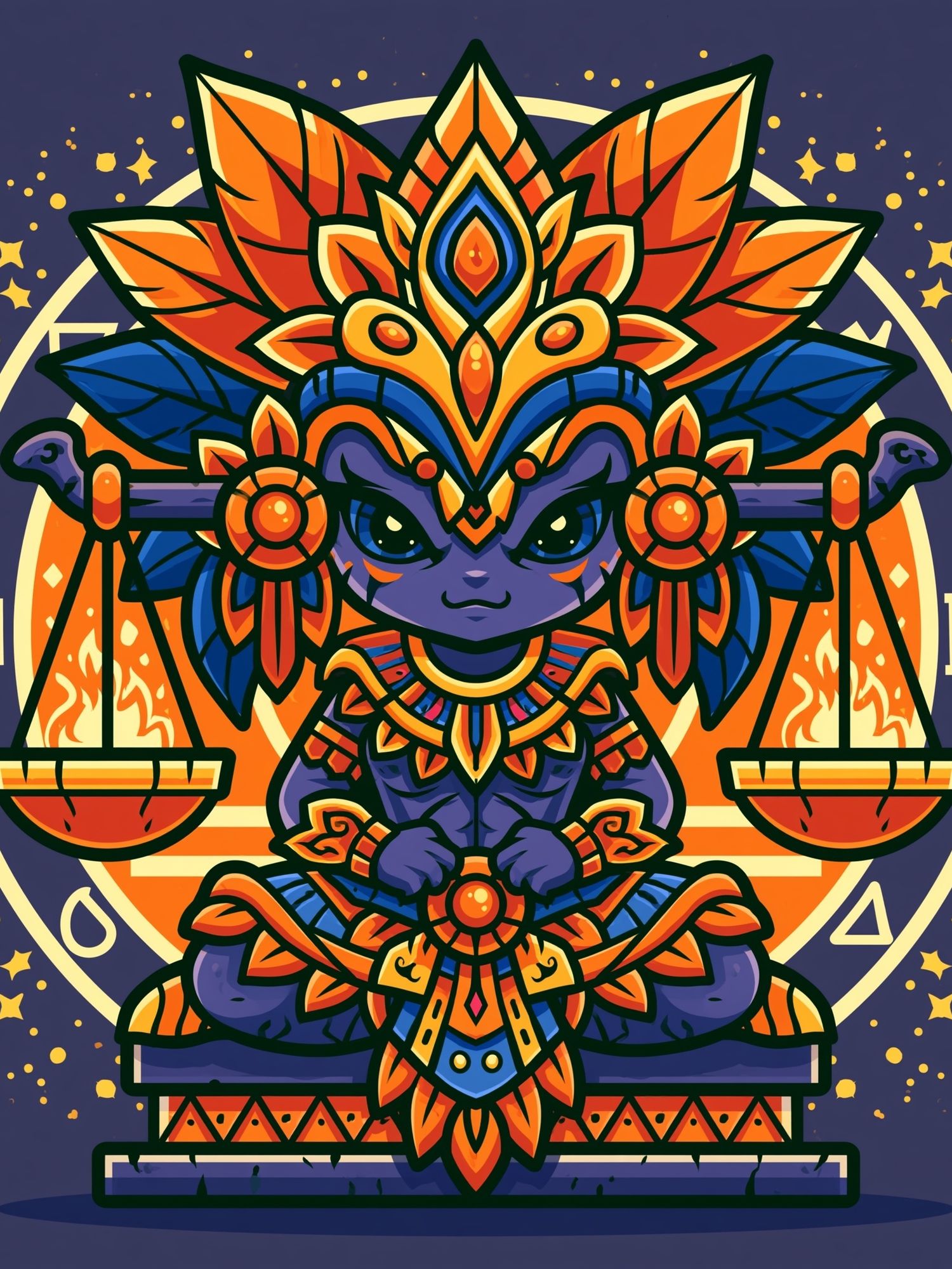Mystic Balance Guardian Poster. poster — illustration art
