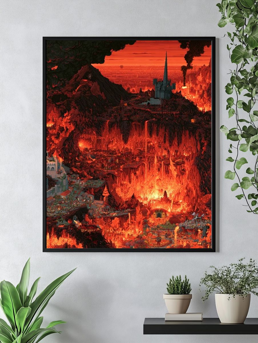 Infernal Fantasy Landscape Poster. — room view 4