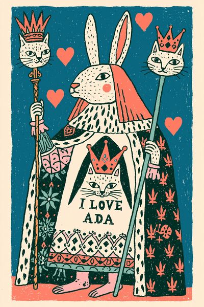 I Love Ada Cat Queen Poster. poster