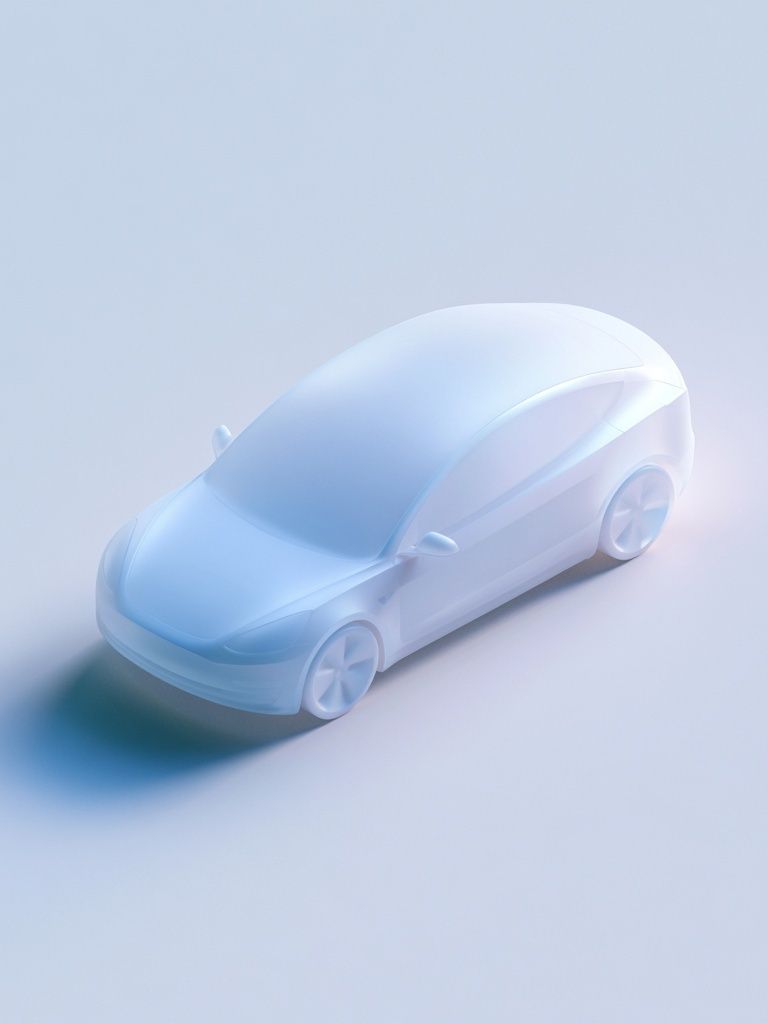 Futuristic Electric Car Illustration Poster. poster — illustration art