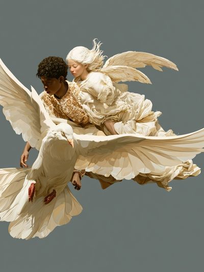 Angel Flight Contemporary Print. poster