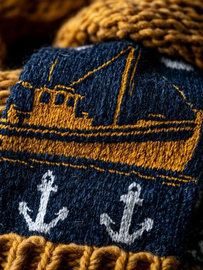 Nautical Knit Texture Print. poster
