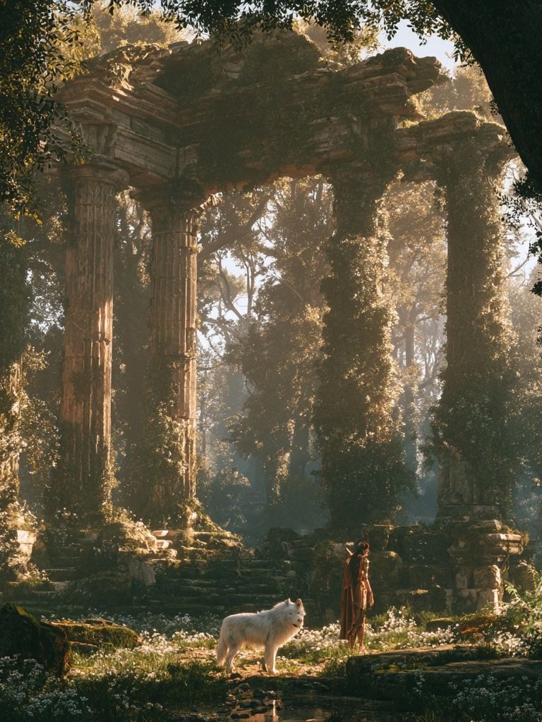 Enchanted Ruins Forest Poster. poster detail