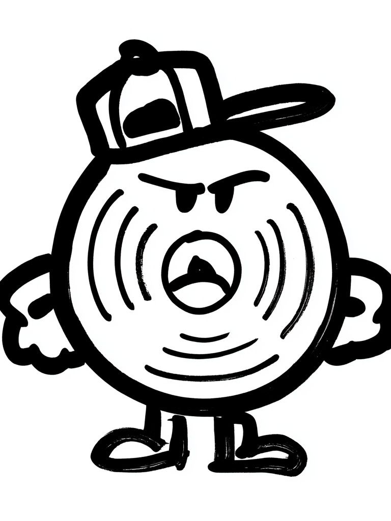 Angry Cartoon Character Print.