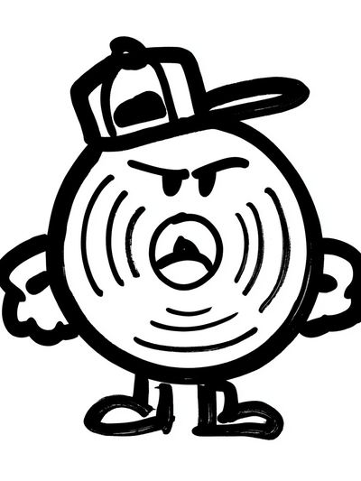Angry Cartoon Character Print.