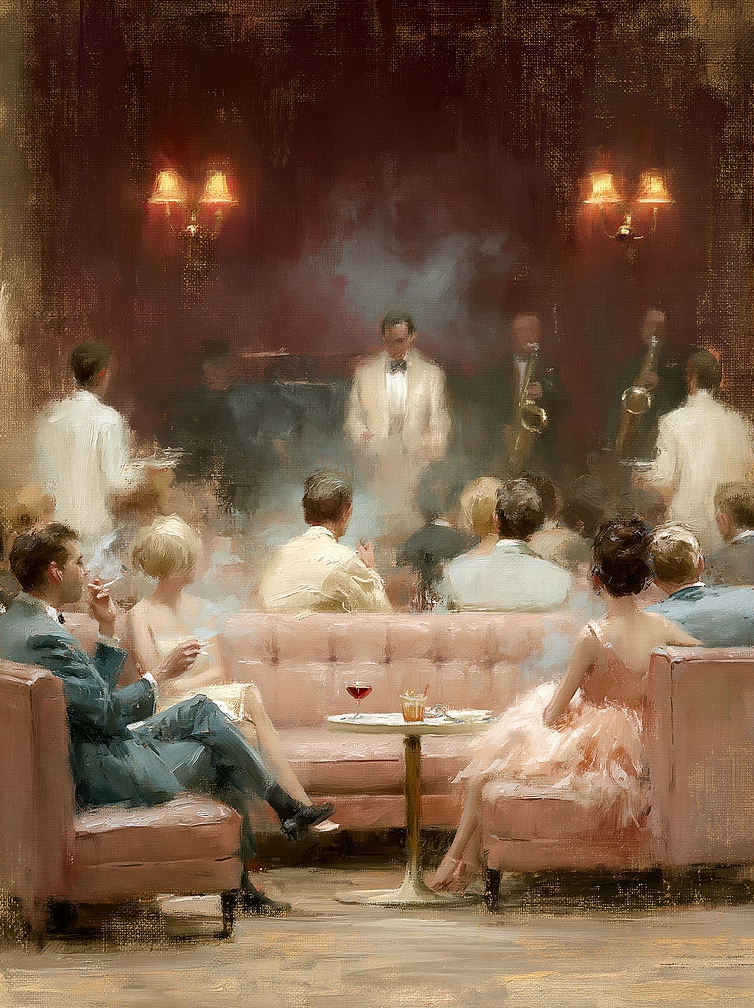Jazz Lounge Evening Illustration Poster. poster detail