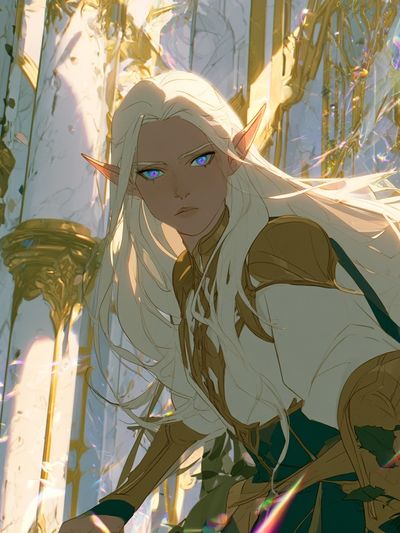 Elven Guardian Digital Art Poster.