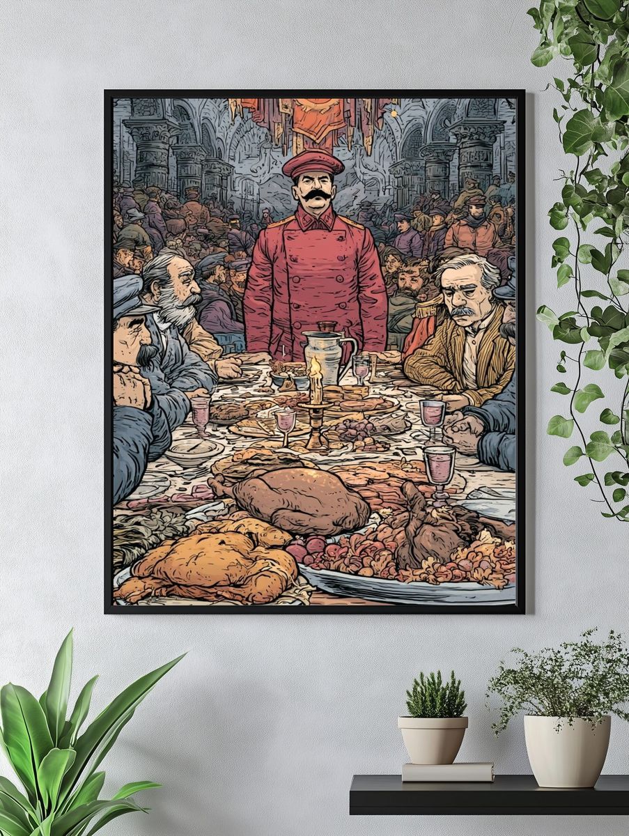 Feast of Power Illustration Poster. — room view 4