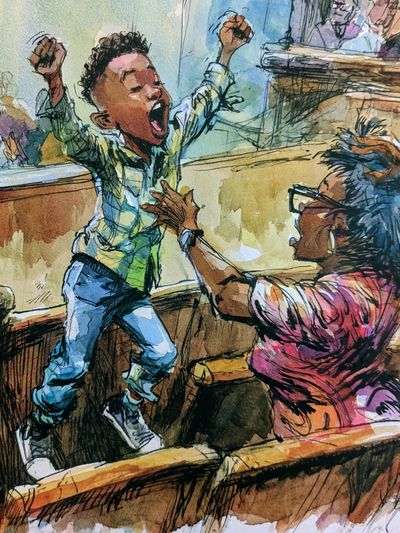Joyful Church Celebration Watercolor Poster.