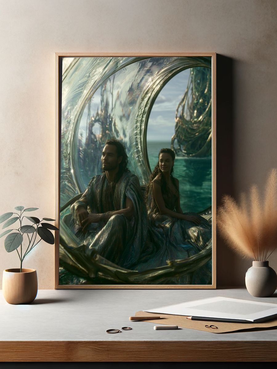 Ocean Portal Fantasy Print. — room view 2