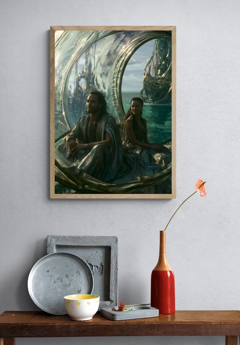 Ocean Portal Fantasy Print. — room view 3