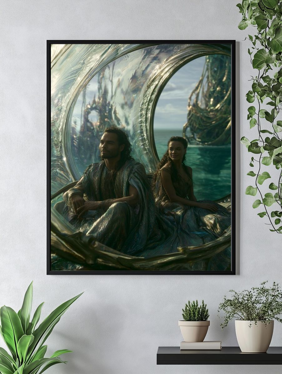 Ocean Portal Fantasy Print. — room view 4