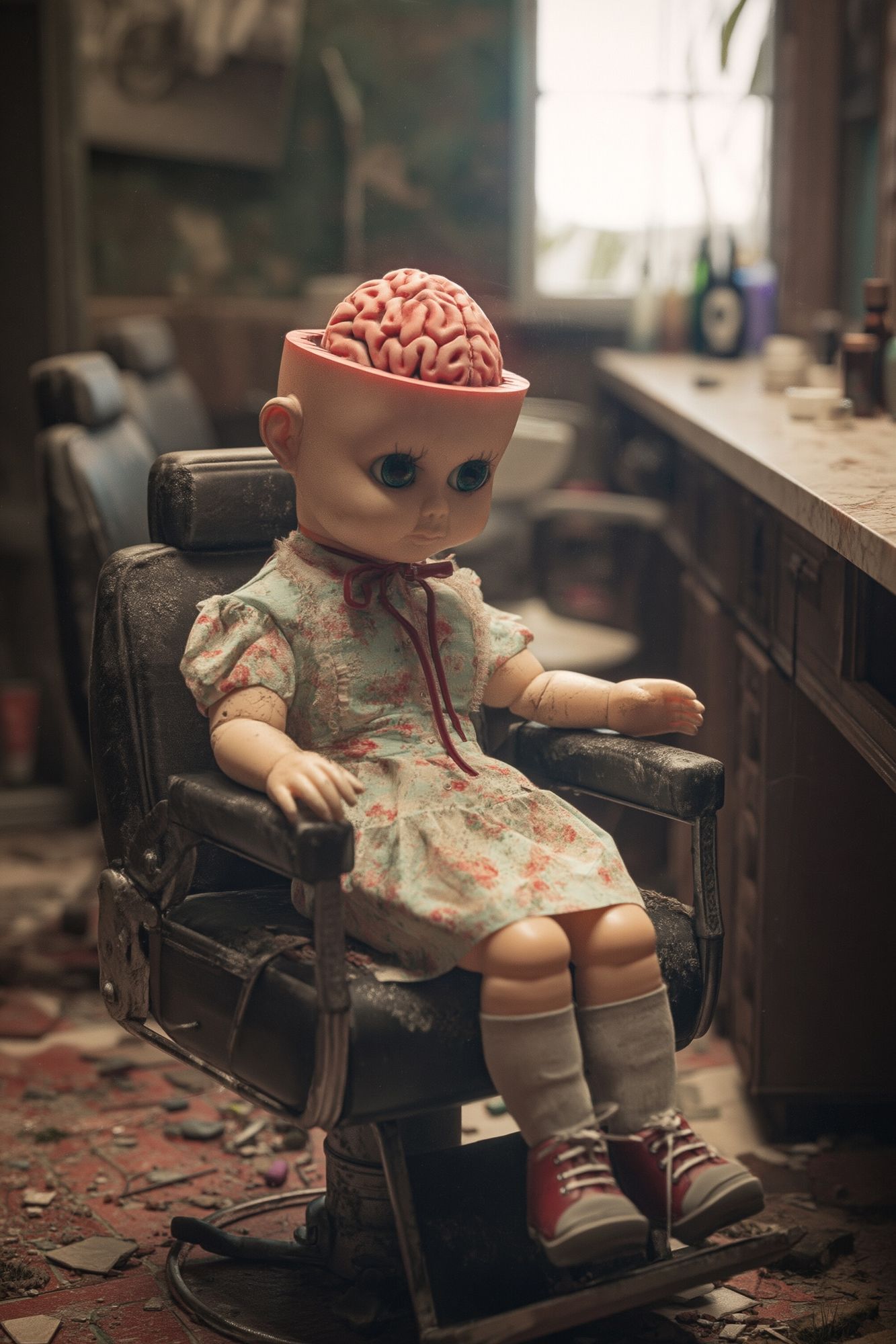 Surreal Doll Salon Poster. poster — illustration art