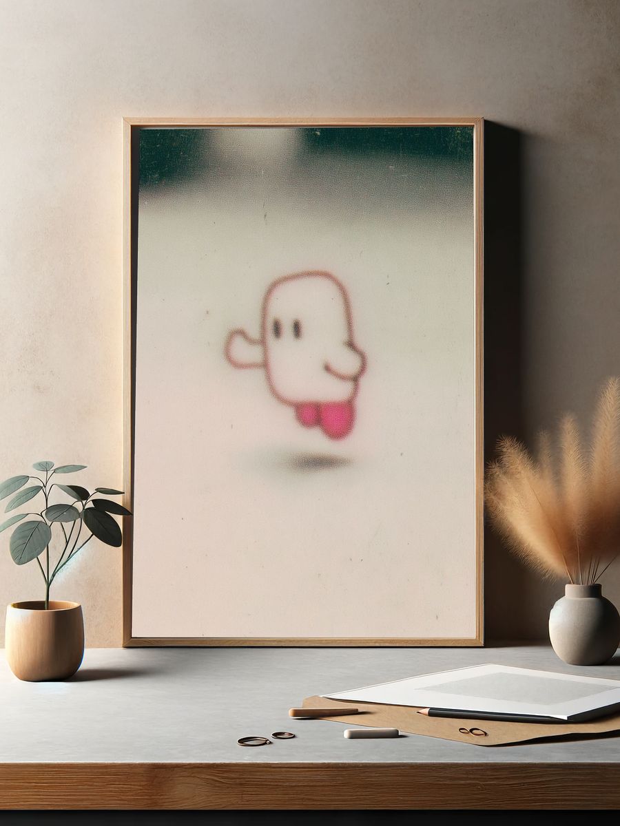 Ghost Character Illustration Poster. — room view 2