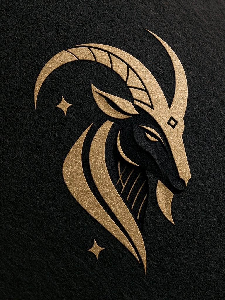 Golden Ram Zodiac Illustration Poster. poster — illustration art
