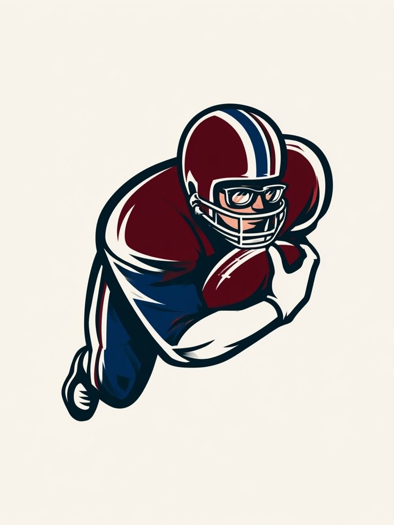 Football Player Illustration Poster. poster detail