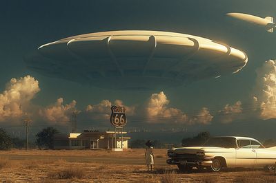 Route 66 UFO Sky Poster.