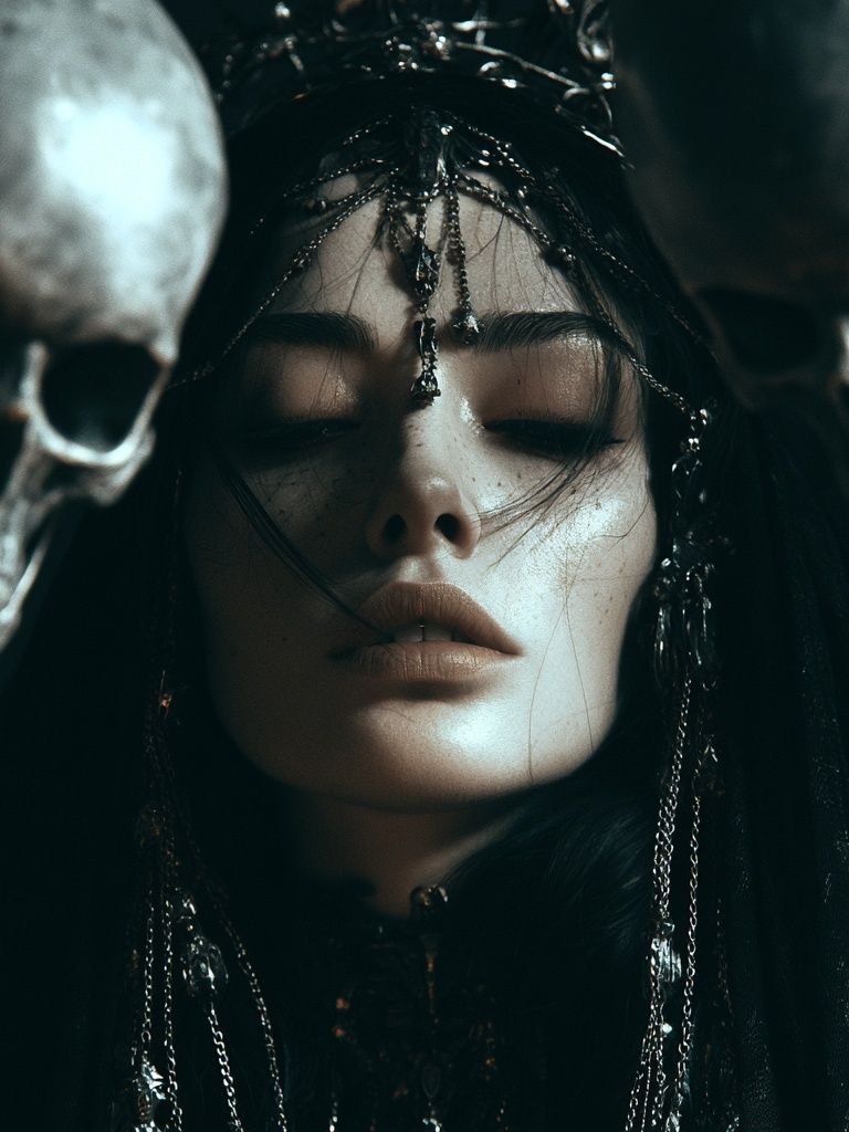 Dark Gothic Portrait Print. poster — illustration art