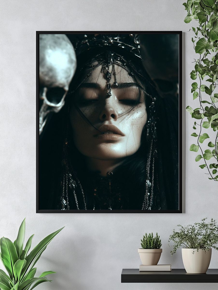 Dark Gothic Portrait Print. — room view 4