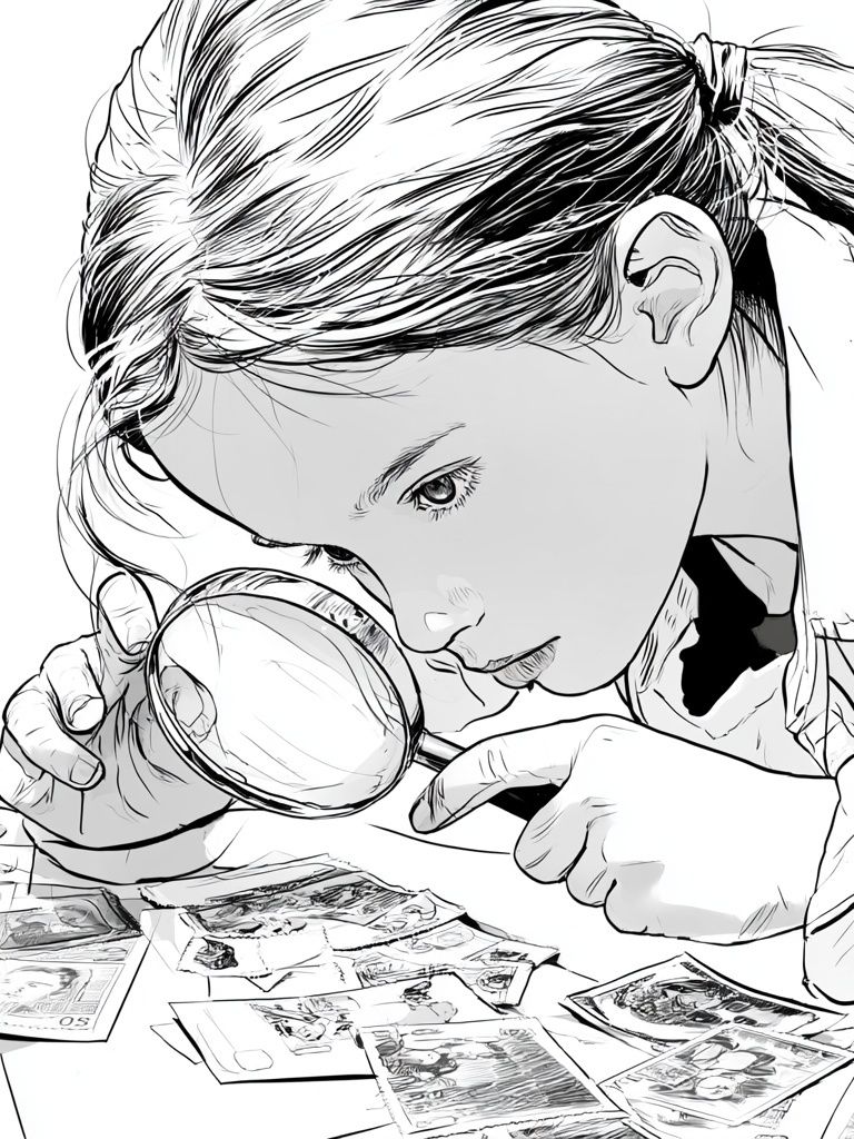 Young Detective Illustration Poster. poster — illustration art