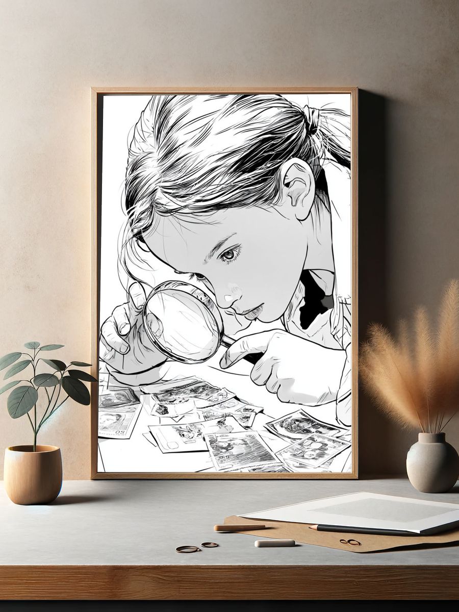 Young Detective Illustration Poster. — room view 2
