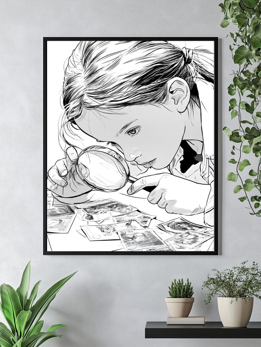 Young Detective Illustration Poster. — room view 4