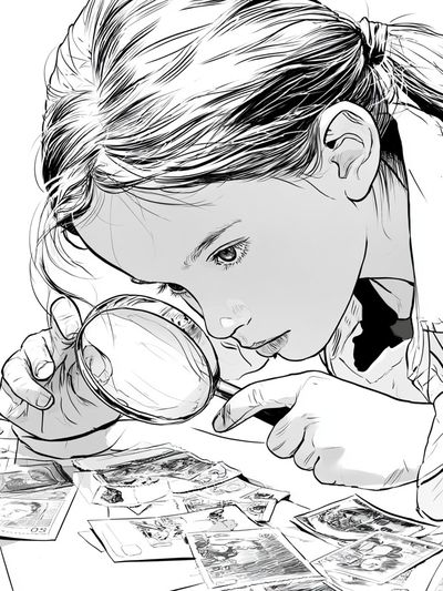 Young Detective Illustration Poster. poster