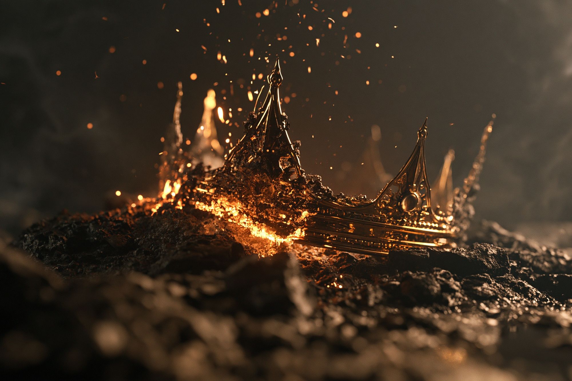 Burning Crown Fantasy Print. poster — illustration art