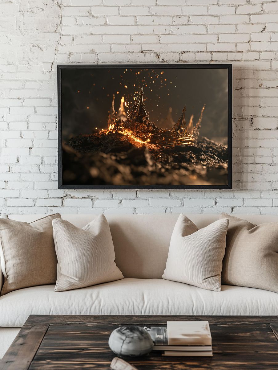 Burning Crown Fantasy Print. — room view 1