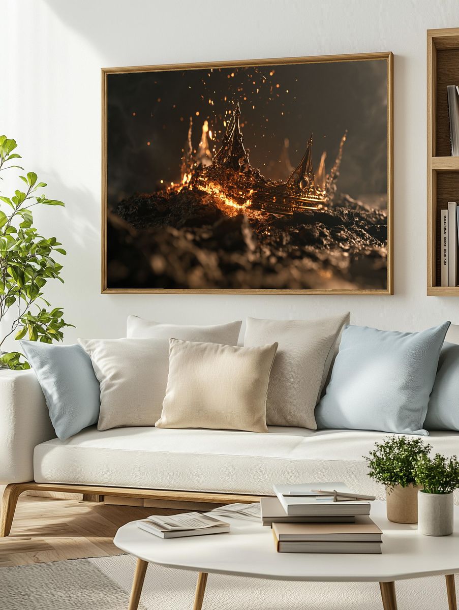 Burning Crown Fantasy Print. — room view 2