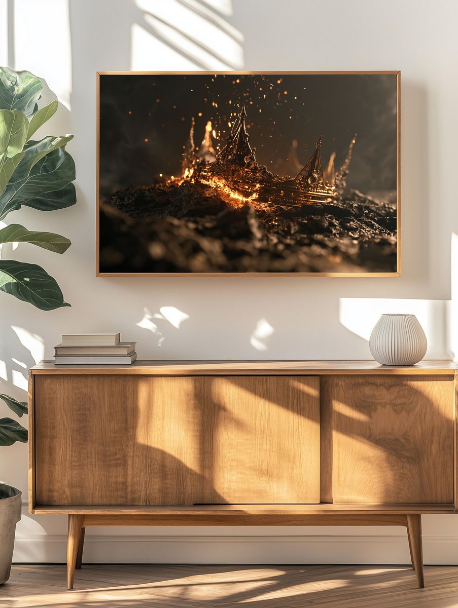 Burning Crown Fantasy Print. — room view 3