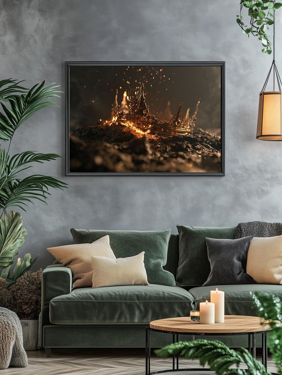 Burning Crown Fantasy Print. — room view 4
