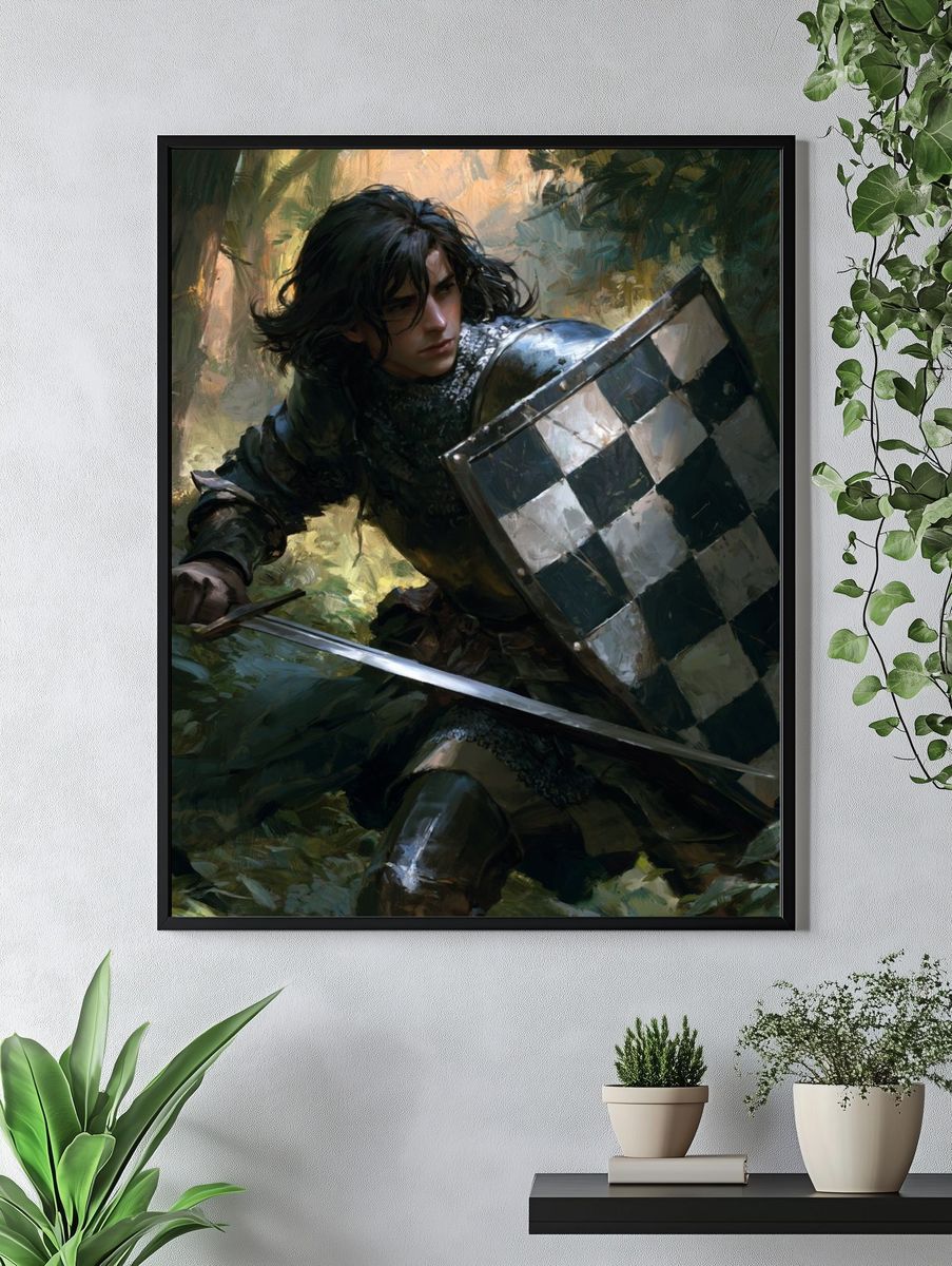 Forest Knight Digital Art Print. — room view 4