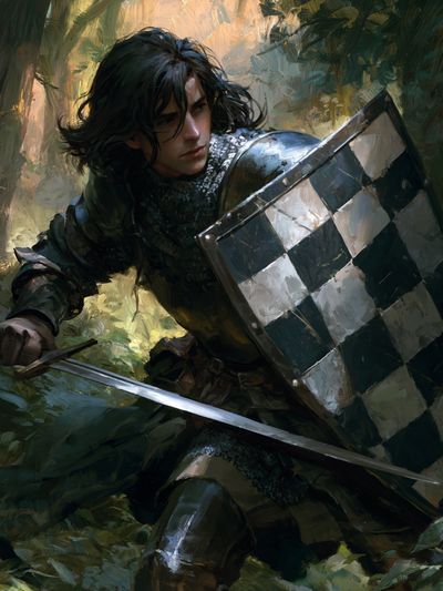 Forest Knight Digital Art Print.