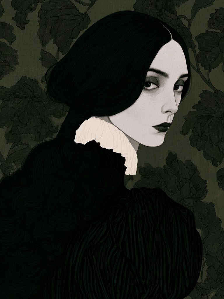 Gothic Portrait Illustration Poster. poster — illustration art