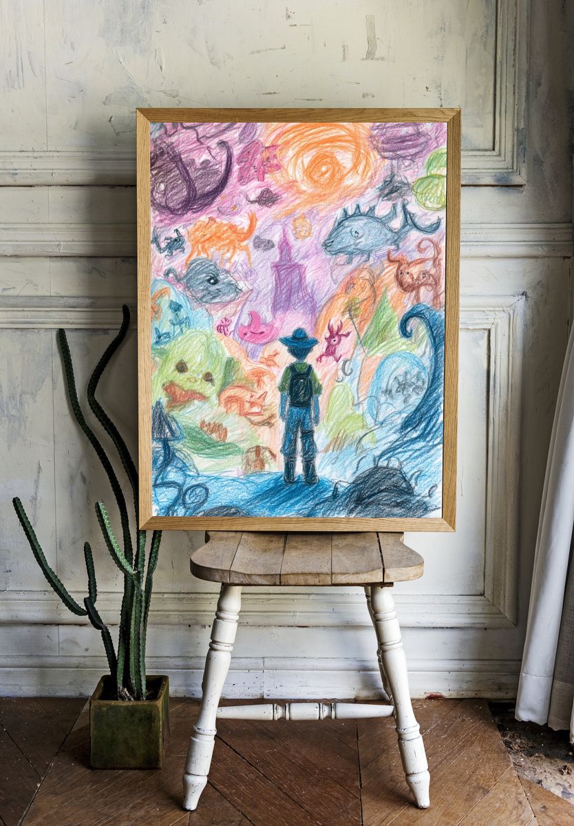 Dreamscape Explorer Illustration Poster. — room view 1