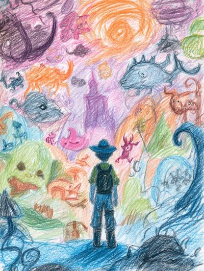Dreamscape Explorer Illustration Poster.
