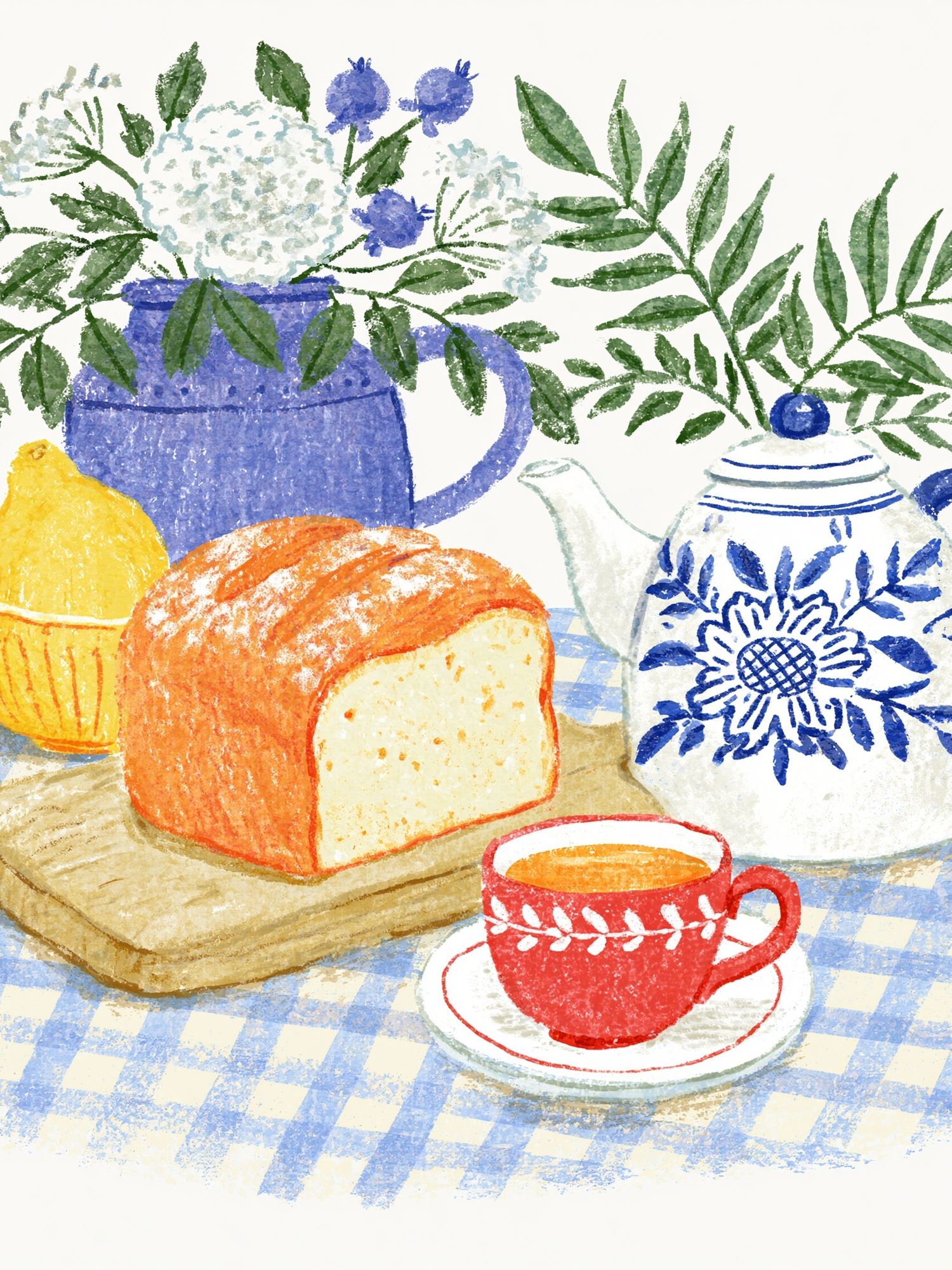 Cozy Tea Still Life Illustration Poster. poster — illustration art