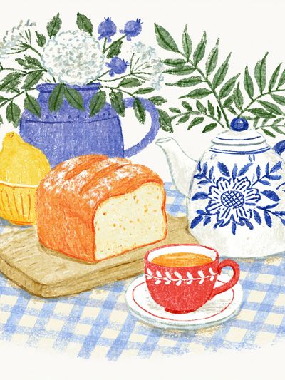 Cozy Tea Still Life Illustration Poster.