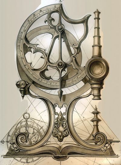 Steampunk Orrery Illustration Poster. poster