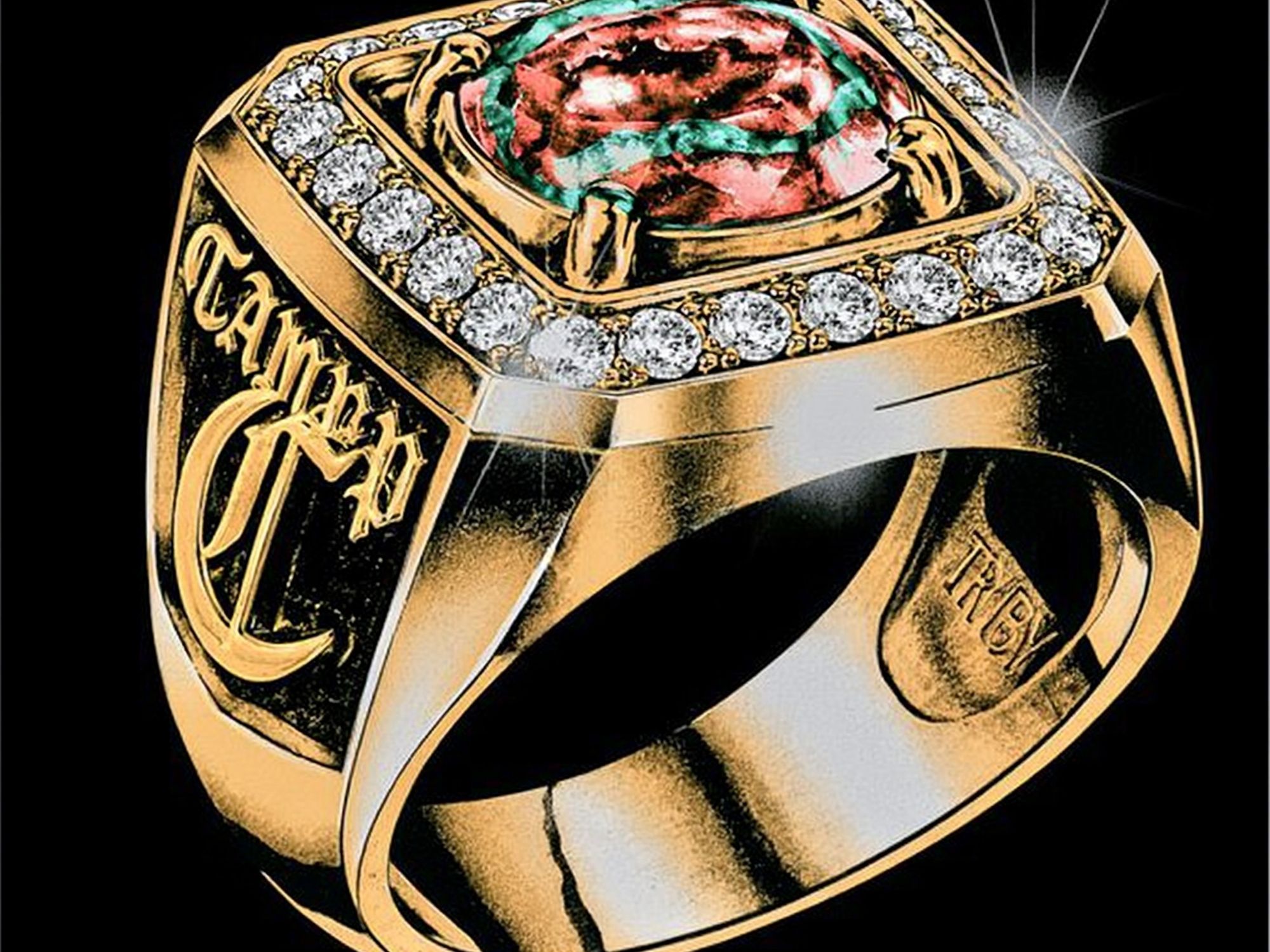 Diamond Ring Illustration Poster. poster detail