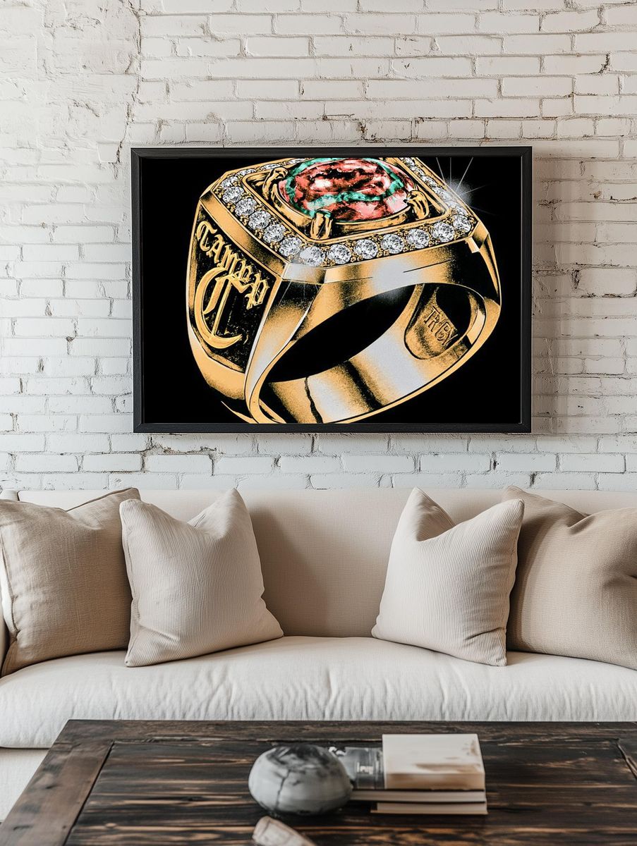Diamond Ring Illustration Poster. room preview