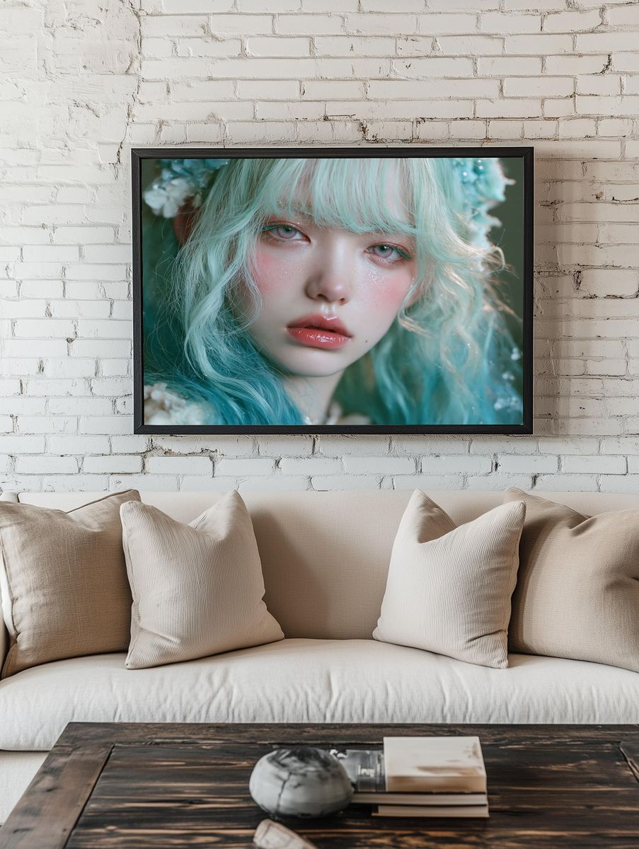 Pastel Fantasy Portrait Poster. — room view 1