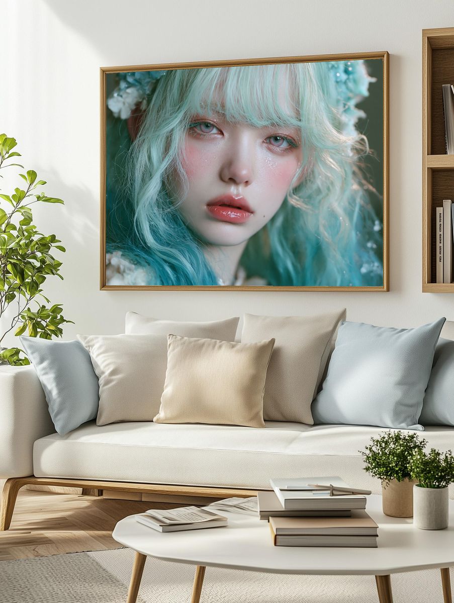 Pastel Fantasy Portrait Poster. — room view 2