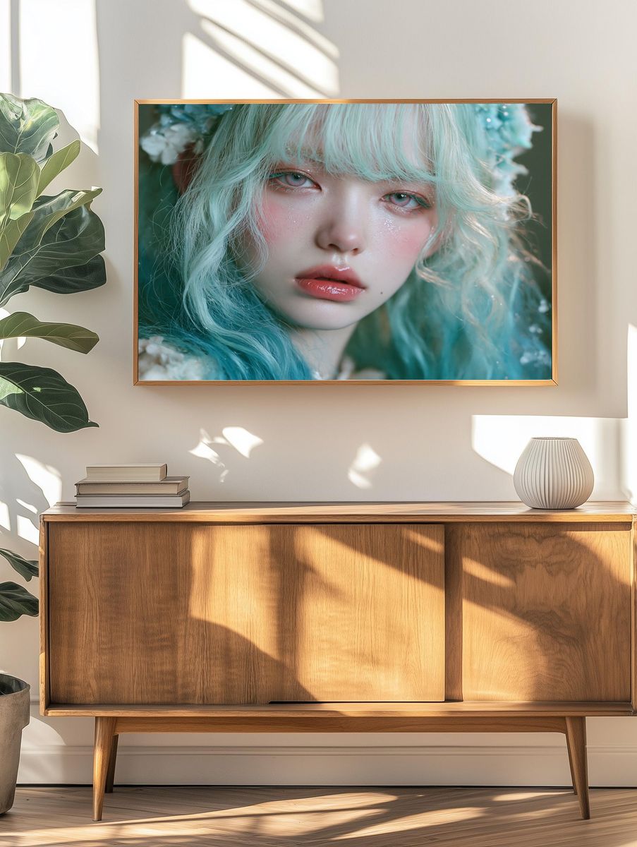 Pastel Fantasy Portrait Poster. — room view 3