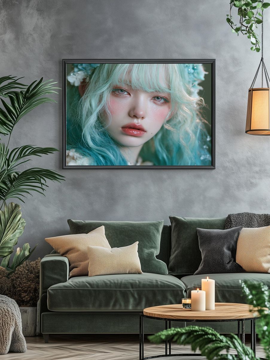 Pastel Fantasy Portrait Poster. — room view 4