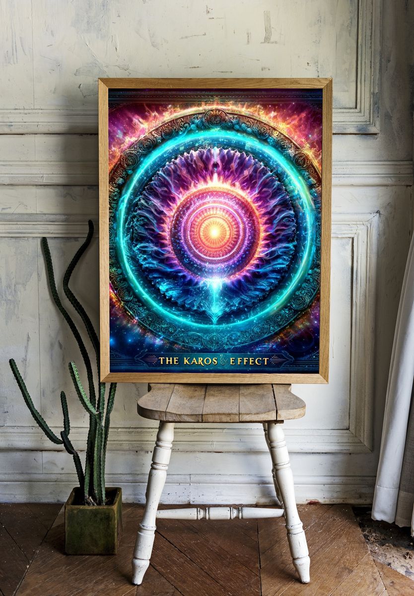 The Karos Effect Cosmic Abstract Poster room preview