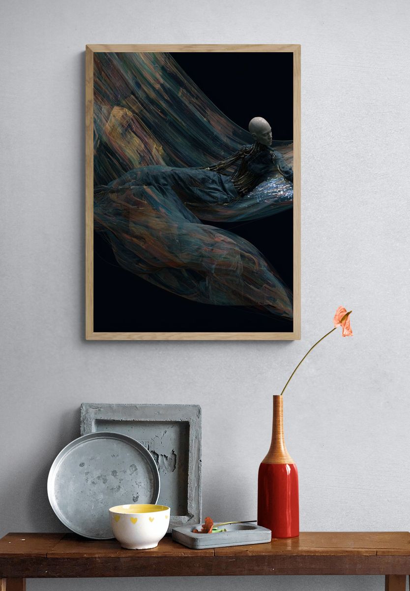 Surreal Floating Figure Fine-Art Print. — room view 3