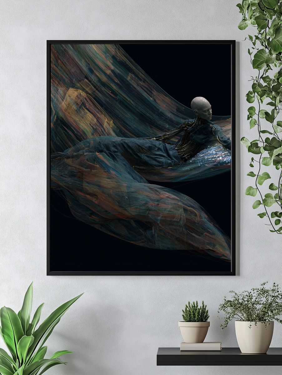 Surreal Floating Figure Fine-Art Print. — room view 4